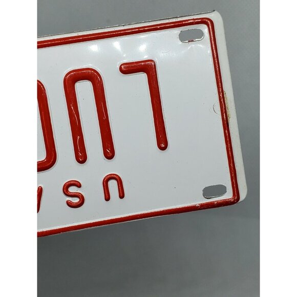 U.S.A Lucy Personalized White & Red Mini Collectible Bike License Plate - Picture 4 of 10